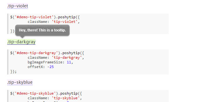 Poshy Tip jQuery Plugin